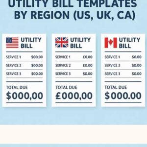 Utility Bill Templates by Region (US, UK, CA) – Verified Address Proof for KYC Verification